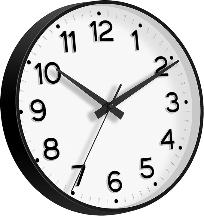 Roymnie Wall Clock, Silent Wall Clocks Battery Operated 8 Inch-Modern Non - Image 8
