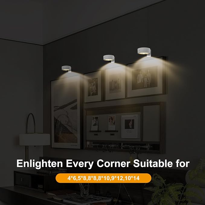 3-Pack Battery Operated Picture Lights Magnetic Painting Light - Image 2