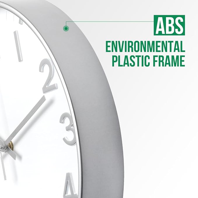 Wall Clock Modern Simple Quartz Decorative Clock Non-Ticking Silent Battery - Image 4