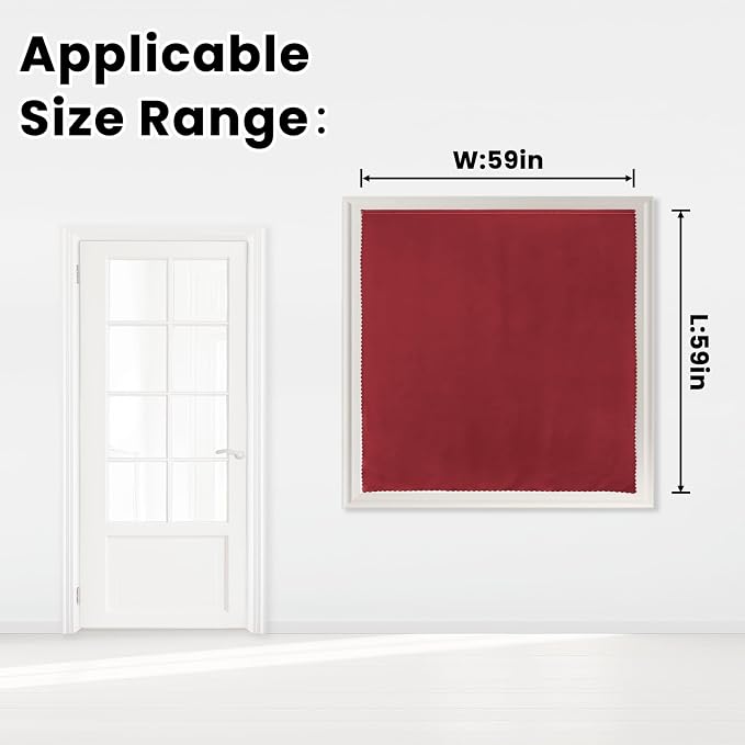 Self Adhesive Curtains, Stick Curtain Blackout Shades Window Cover Curtains - Image 7