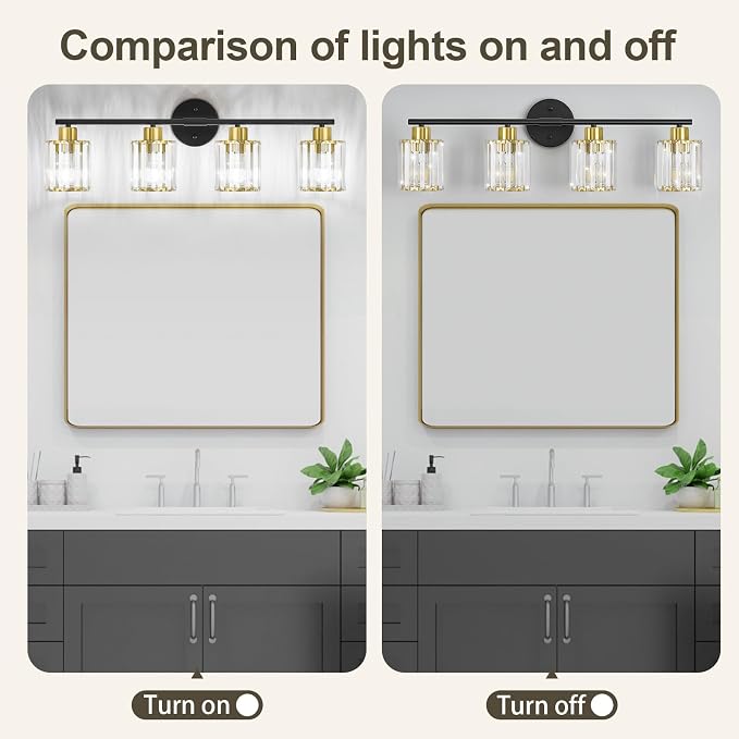 Crystal Bathroom Light Fixtures, Bathroom Lighting Fixtures Over Mirror - Image 7