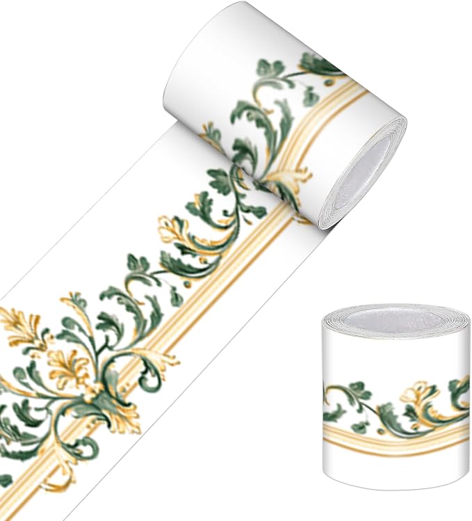 HOMETITUTE Wallpaper Border Peel and Stick Classic Wall Trim 4x196 Inch Baroque by HOMETITUTE