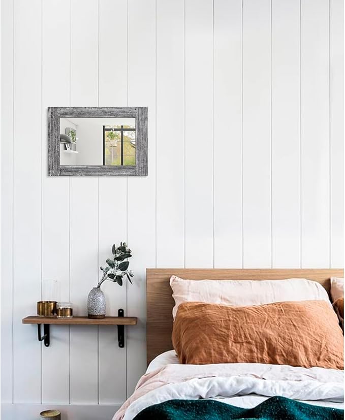 Rustic Wall Mirror Farmhouse, - Image 5