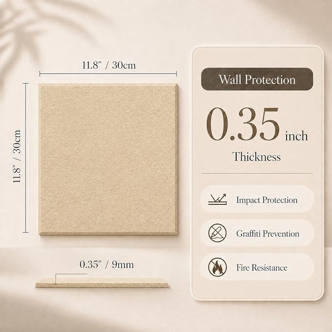 Large Cork Boards for Walls – 36" x 24" Self Adhesive Felt Wall Tiles - Image 2