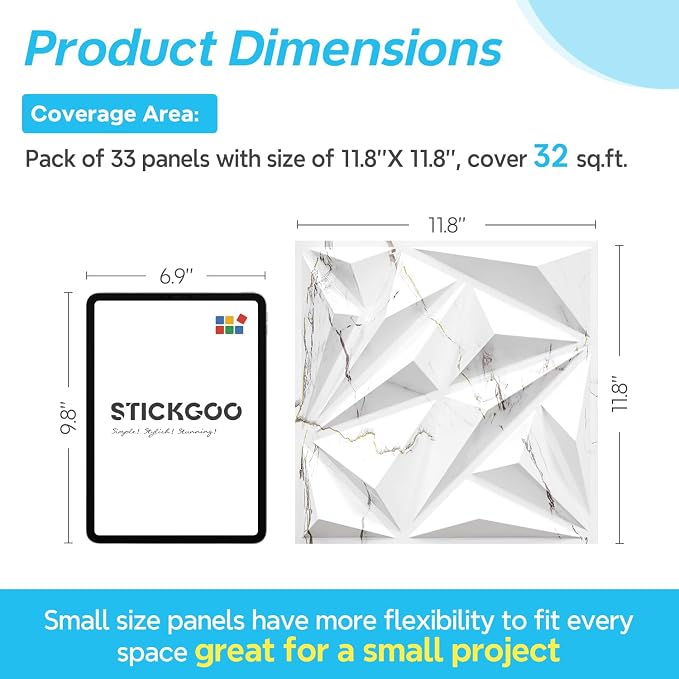 STICKGOO 33 Pack 3D Wall Panels - Image 6