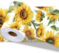 Sunflower Wall Border Wallpaper Border Decal Peel and Stick 19.7 x 4 Inch by PRESSINART