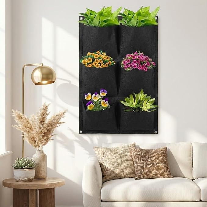WFIST Vertical Hanging Planter Bag, Breathable Felt Wall Garden Planter - Image 4
