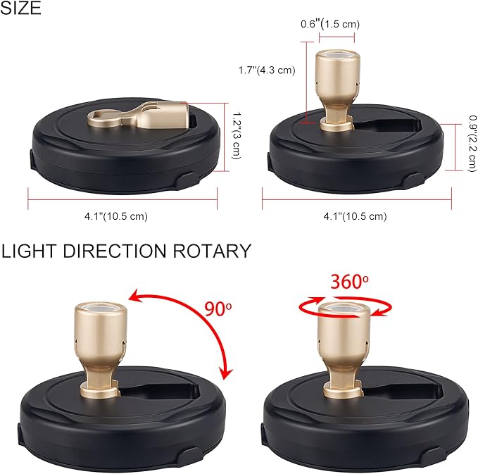 HAMVIDNE Wireless LED Spotlight, Battery Powered Picture Lights, Uplighting - Image 8
