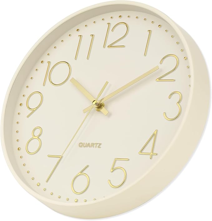 Foxtop Modern Wall Clock Silent Non Ticking Battery Operated Quartz Round Wall - Image 3