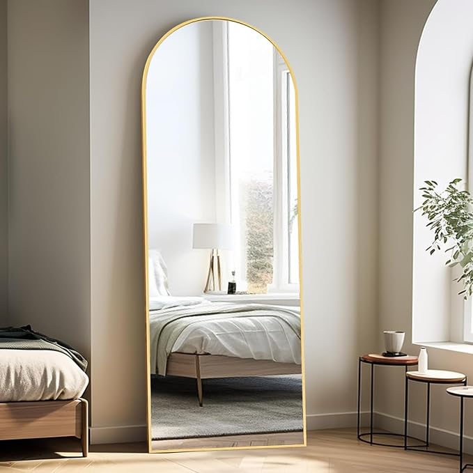 Rowjut 64"x21"Floor Mirror Arched Full Length Mirros, Mirror Floor Length - Image 7