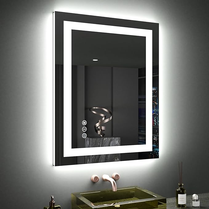 LOAAO 24"X30" LED Bathroom Mirror by LOAAO