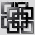 Weysat Wall Mount Home Mirror, 2 Pieces Silver Square Decorative Mirror by Weysat