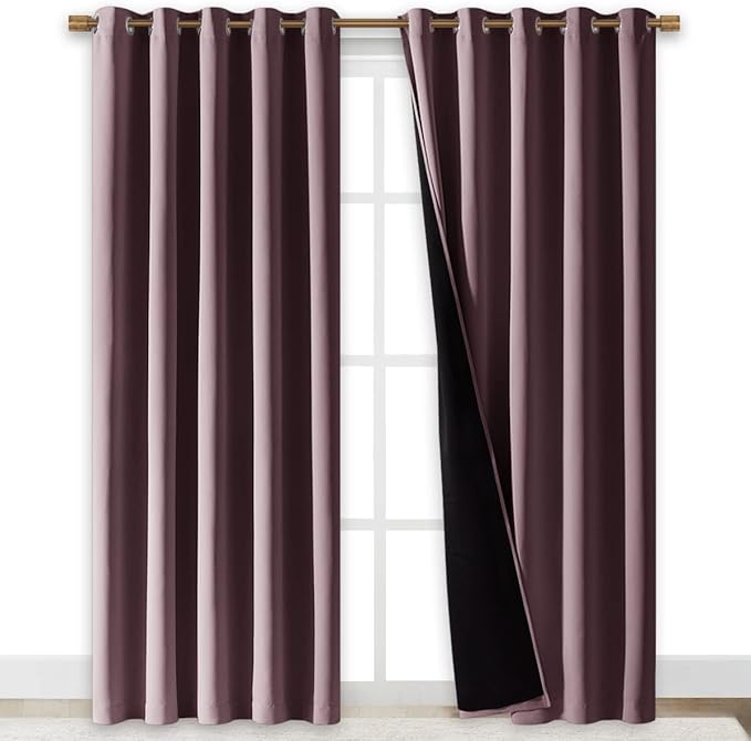 NICETOWN 100% Blackout Window Curtain Panels, Cold and Full Light Blocking - Image 2