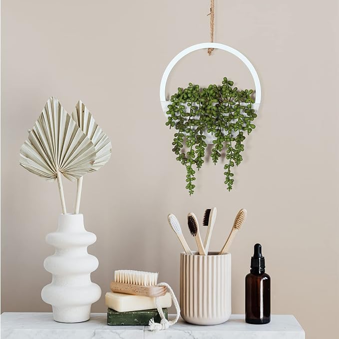 Artificial Hanging Plants Hanging Planter Fake Succulents Artificial String of - Image 6