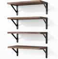 Fixwal Floating Shelves for Wall, Wood Wall Mounted Shelves for Bedroom by Fixwal