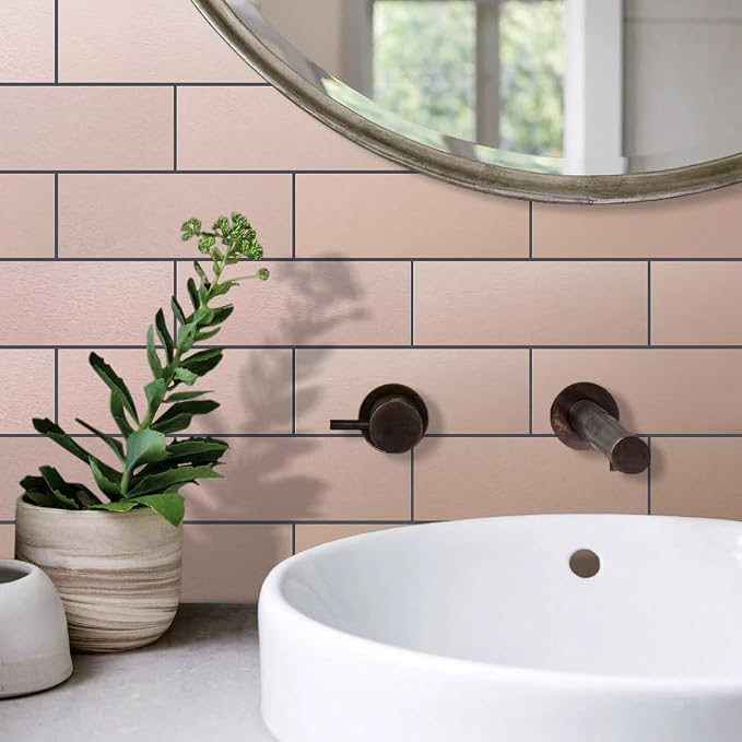AULIGET 20-Piece Copper Peel and Stick Backsplash Metal Tile, Laundry Room - Image 4
