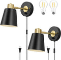 VATONI Wall Sconce Plug in, Dimmable Wall Sconces Adjustable Wall Lights by VATONI