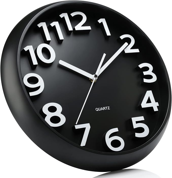 Plumeet 13'' Wall Clock, Large Battery Operated Wall Clocks Silent Non-Ticking - Image 5