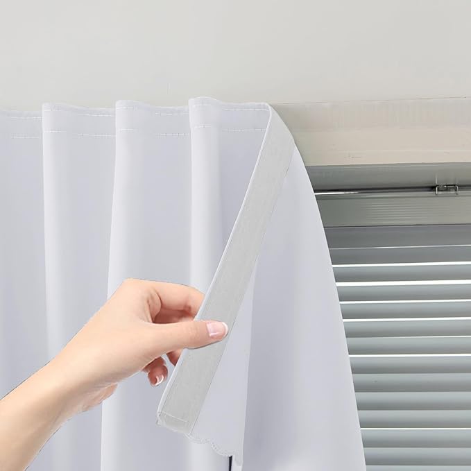 Self Adhesive Curtains Portable Blackout Curtain Simple and Easy to Install by Sovtfides
