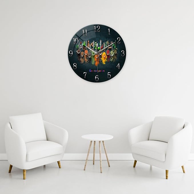 Kitchen Wall Clock Battery Operated 12 Inches Round Decorative Clocks - Image 3