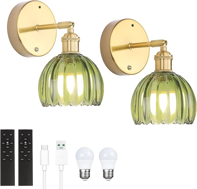 Shenmoyl Battery Operated Vintage Wall Sconces by Shenmoyl