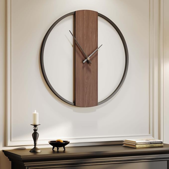 Large Wall Clock 24 Inch Decorative Modern Minimalist Wall Clocks by Cuspin