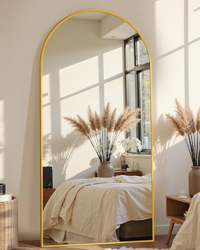 69"x28" Full Length Mirror, Arched Full Body Mirror, Standing Hanging or by Unknown