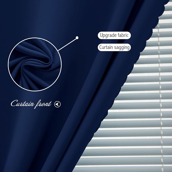Thermal Blackout Curtains with Self-Adhesive Tape, No Rod No Drill Easy Install - Image 6