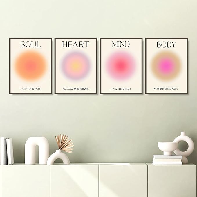 NCYEL 4 colorful abstract halo posters angel number positive energy - Image 2