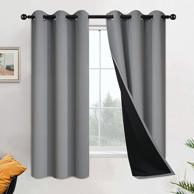 Yakamok 63 Inch Length 100% Blackout Curtains by Yakamok