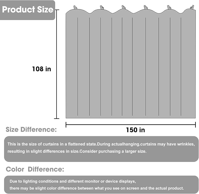 Room Divider Blackout Curtain Track Curtains Wall Dividers Panels Screen - Image 2