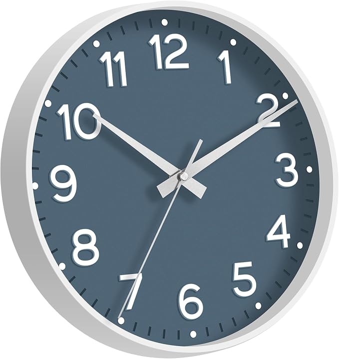 Roymnie Wall Clock, Silent Wall Clocks Battery Operated 8 Inch-Modern Non - Image 8