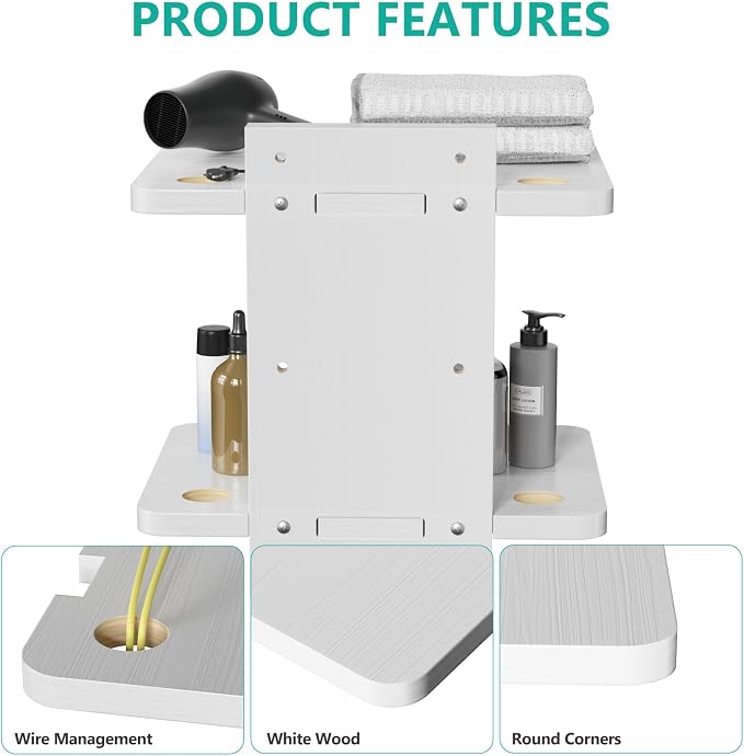 WALI Floating TV Shelf, 2 Tier Projector Shelf - Image 5
