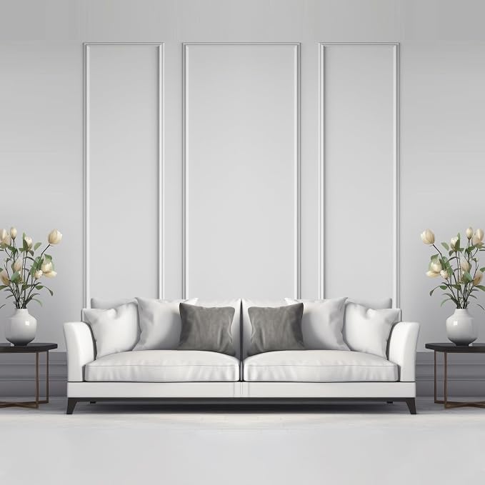 Pangda Peel and Stick Wall Molding Kit, 3D Premade Accent Molding Wainscoting by Pangda