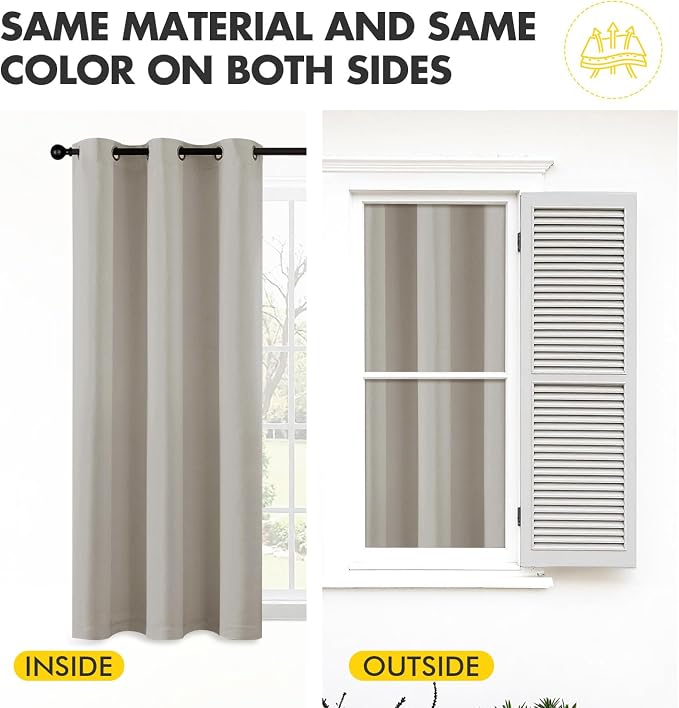 MIULEE Blackout Curtains for Bedroom Living Room 2 Panels, Thermal Insulated - Image 7