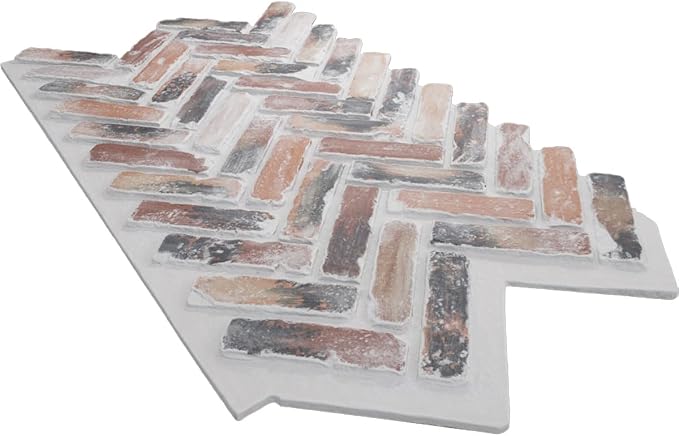 EverStone Herringbone Faux Brick Panel, 46 1/2"W x 25 1/4"H x 1"D, Farmhouse - Image 6