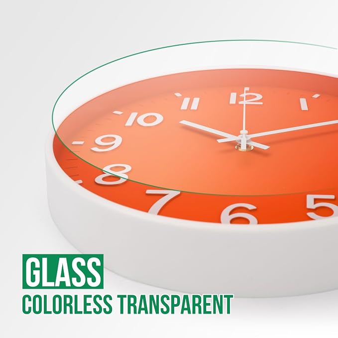 Wall Clock Modern Simple Quartz Decorative Clock Non-Ticking Silent Battery - Image 5