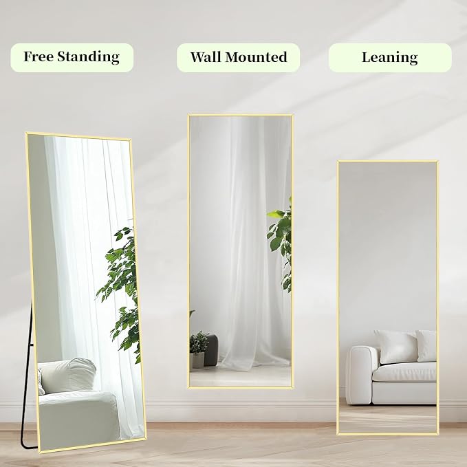 Sunniry Gold Full Length Mirror 56x18 inch, Standing Mirror Full Length - Image 6