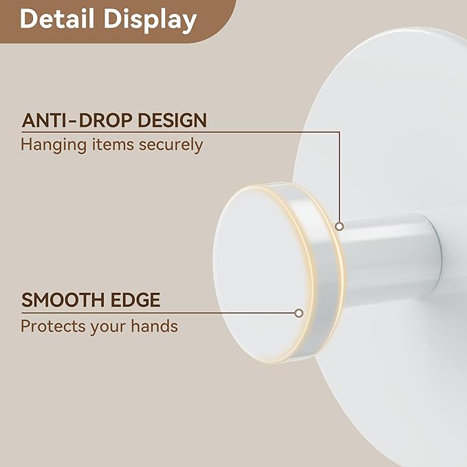 bussdis White Adhesive Wall Hook - Image 3