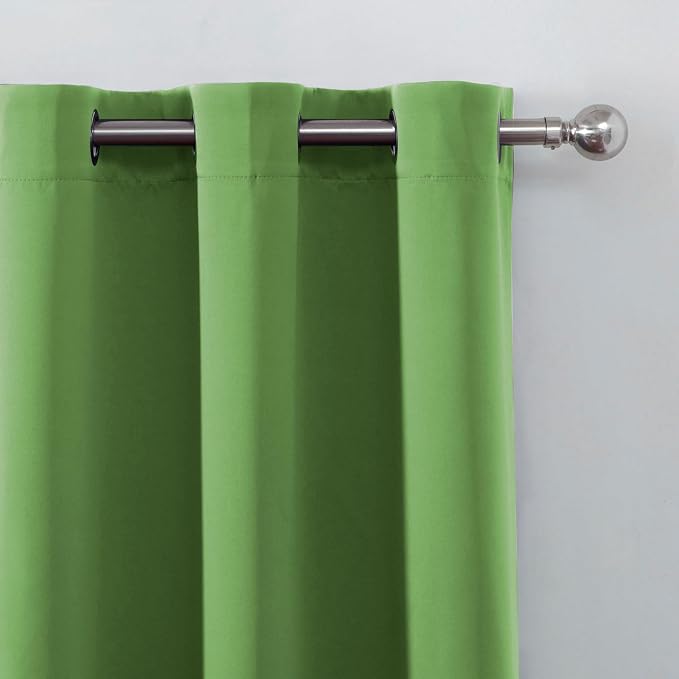 LEMOMO Blackout Curtains 52 x 90 Inch Long Light Green Curtains Set of 2 Panels - Image 6
