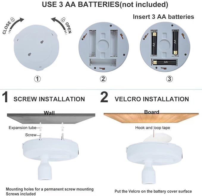 HAMVIDNE Wireless LED Spotlight, Battery Operated Picture Lights, Indoor Uplight - Image 6