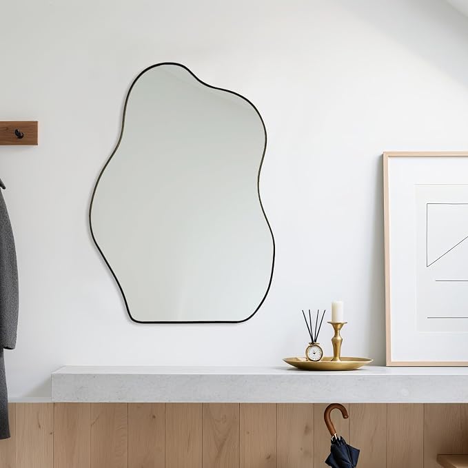 BOMINICA Irregular Wall Mirror Asymmetrical Mirror, Decorative Wall Mounted - Image 2
