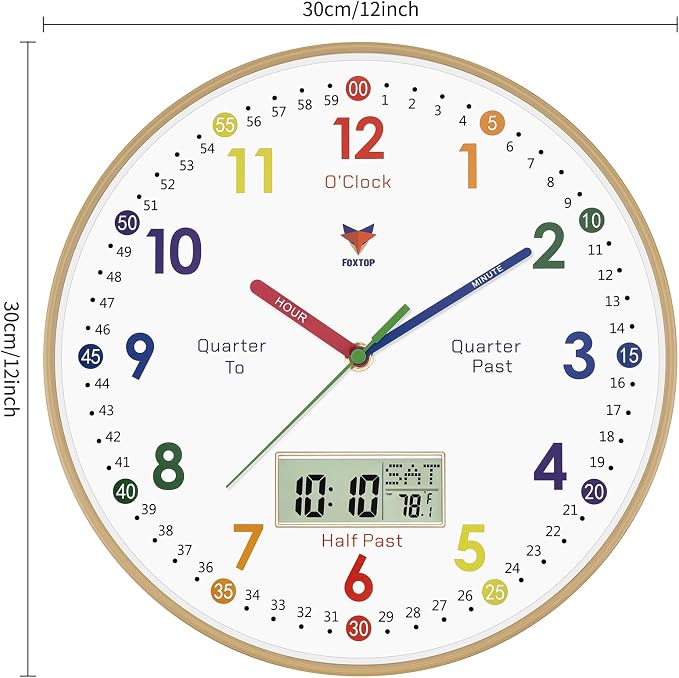 Foxtop Digital and Analog Learning Clock - Image 7
