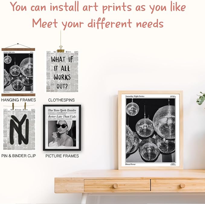 NaZaUK Trendy Preppy New Yorkers Poster Decor, Funky Aesthetic Wall Art Prints - Image 4