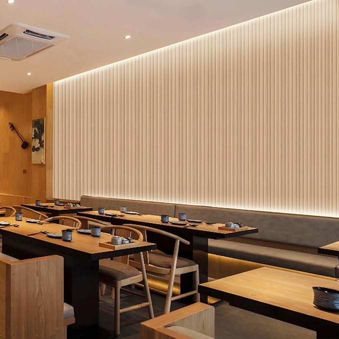 16-Pack 3D Soundproof Slat Wall Panels, Modern Faux Wood Wall Cladding - Image 5