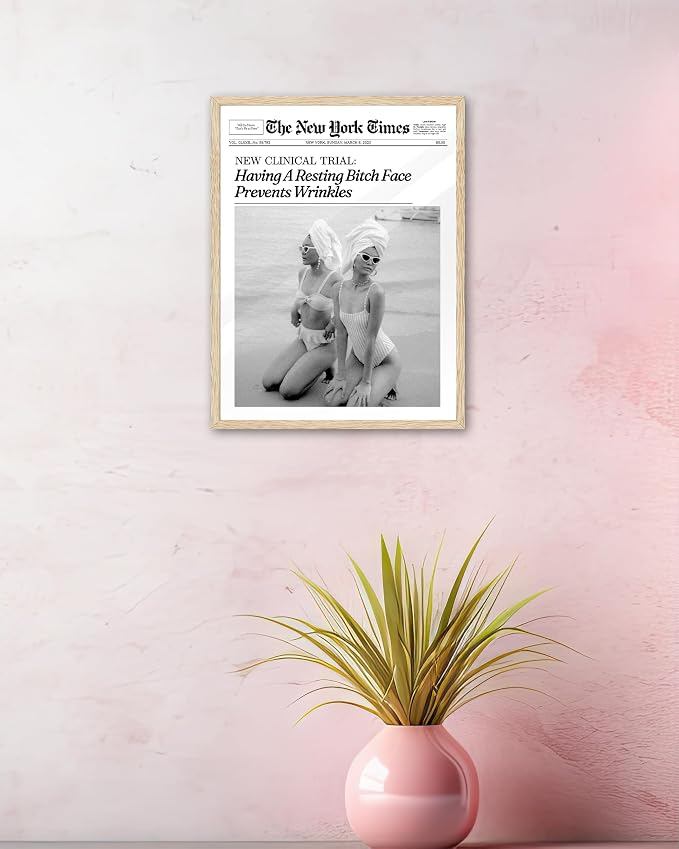 iHery Funny Having A Prevents Wrinkles Framed Trendy Hot Girls NewsPaper Wall - Image 7