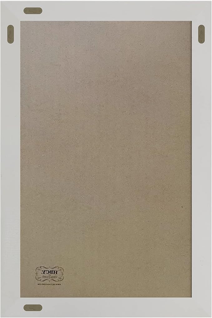 HBCY Creations 20" X 30" Matte White Solid Wood Frame Wall Chalkboard, Magnetic - Image 4