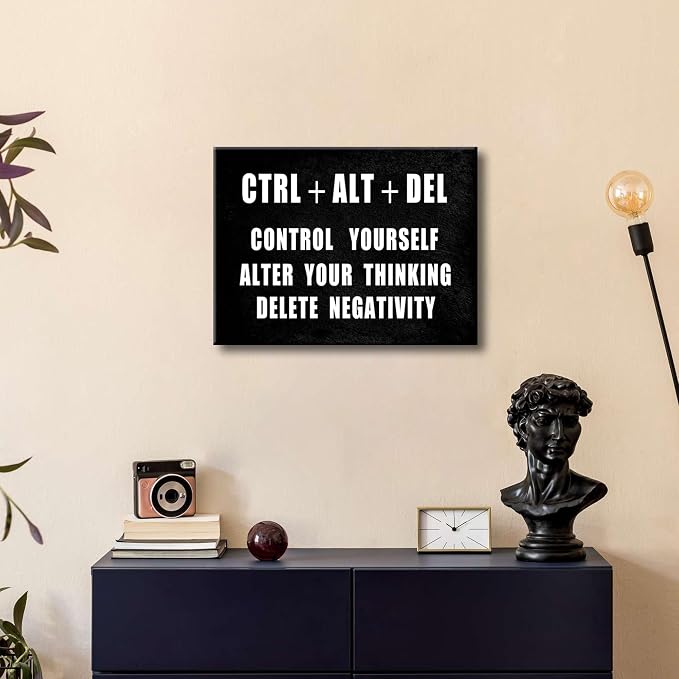 Pyradecor Motivational CTRL+ALT+DEL Classroom Positive Quotes Inspirational - Image 4