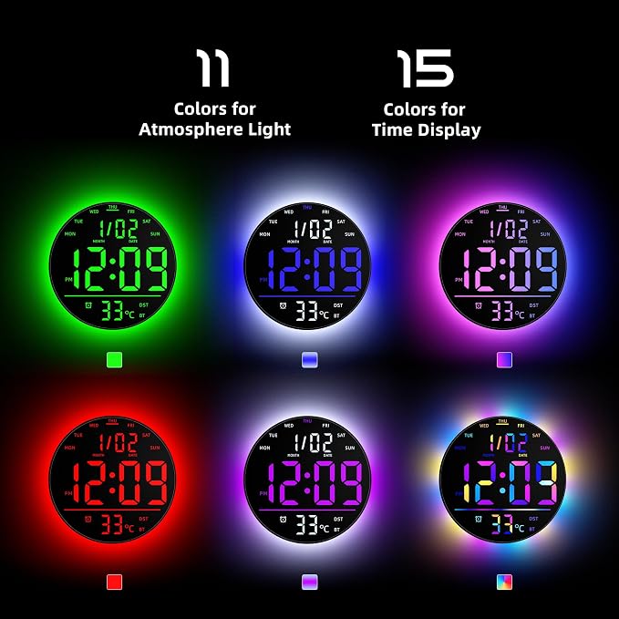 EASYERA 10" Large Digital Wall Clock - Image 3