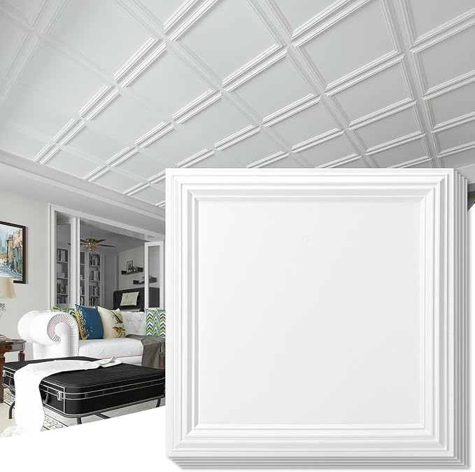 Art3d 36-Pack Drop Relief Ceiling Tiles - Image 3